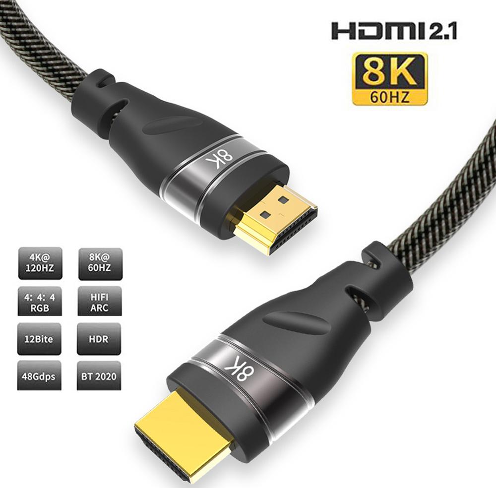 3D 8K HDMI ȣȯ ̺  4K 120HZ ڵ 60HZ Ʈ HD HDR 48Gbps ̺   PS4 HDTV 